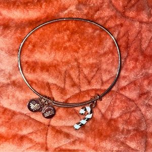 Rose gold candy cane Alex and ani bracelet